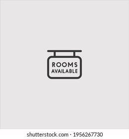 rooms available icon vector isolated on white background