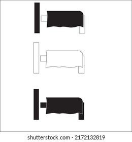 rooms sign, rooms available sign, beds icon set