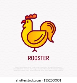 Roomster thin line icon. Modern vector for Chinese horoscope.