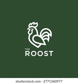 The Roost logo with rooster illustration.