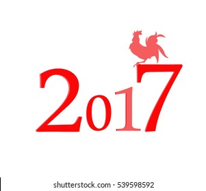 Rooster 2017 symbol on the Chinese calendar