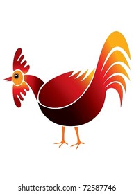 Rooster, abstract