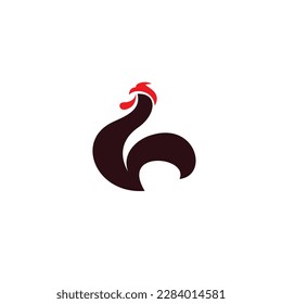 Rooster Abstract logo design Vector Illustration. Chicken Logo Design