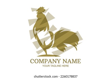 Rooster animal Company Logo Vector Illustration. Suitable for business company, modern company, etc.
