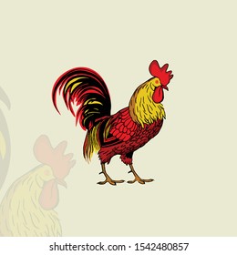 rooster animal design mascot vector