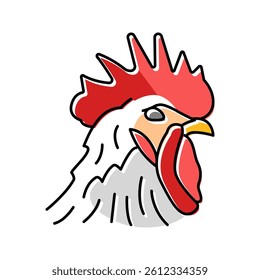 rooster animal zoo color icon vector. rooster animal zoo sign. isolated symbol illustration