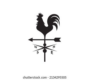 Rooster with arrow illustration vector	