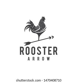 Rooster Arrow Logo Design Template Inspiration - Vector