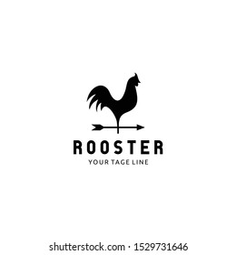 Rooster and arrow Logo Designs Template Icon, Chicken Logo Designs