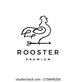 rooster arrow logo vector icon illustration