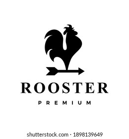 rooster arrow logo vector icon illustration