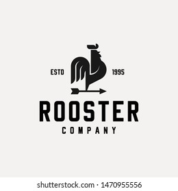 Rooster with Arrows logo vector in isolated white background