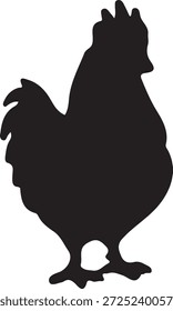 Imagem de arte do galo em silhueta.