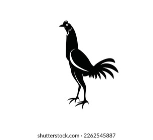Rooster Art Logo Silhouette, art vector design