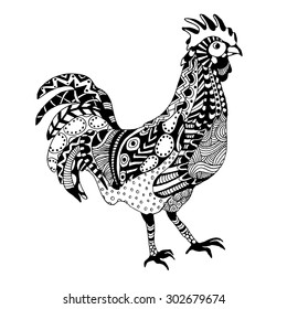 Rooster Boho Illustration