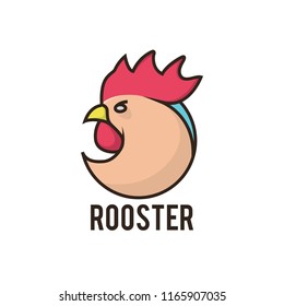 Rooster brand logo template