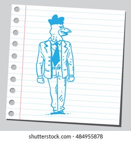 Rooster businessman
