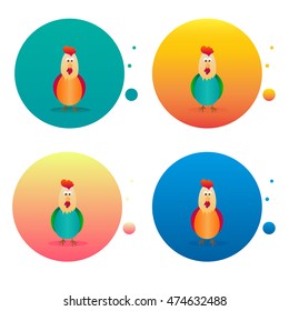 rooster cartoon character funny