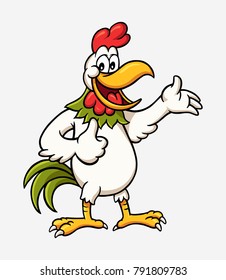 Rooster cartoon character illustration. Good use for mascot, sign, icon, sticker or any design you want.