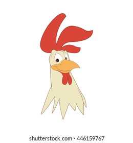 rooster cartoon icon