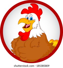 rooster cartoon thumb up