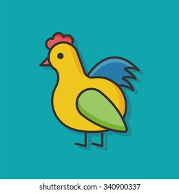 Rooster chicken animal icon