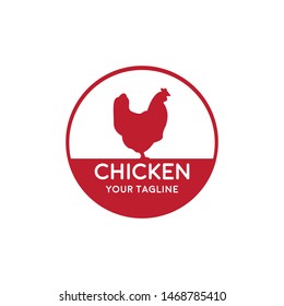 Rooster, chicken, cock. Abstract vector illustration, logo, icon.