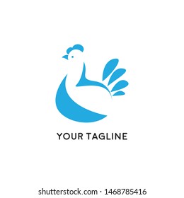 Rooster, chicken, cock. Abstract vector illustration, logo, icon.