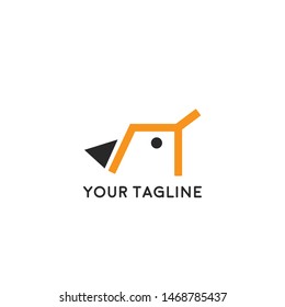 Rooster, chicken, cock. Abstract vector illustration, logo, icon.