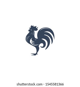 Rooster, chicken, cock. Abstract vector illustration, logo, icon.