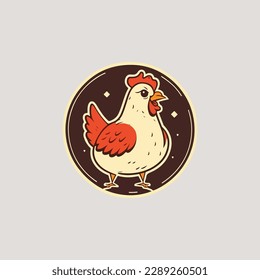 Rooster, pollo, gallo. Resumen de ilustración vectorial, logotipo, icono.