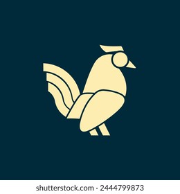 Gallo, pollo, gallo. Ilustración vectorial Abstractas, logo, ícono.