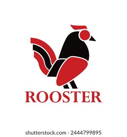 Rooster, chicken, cock. Abstract vector illustration, logo, icon.