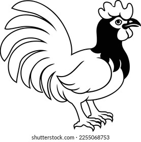 A rooster or chicken cockerel bird, could be a Chinese zodiac horoscope astrology animal year sign