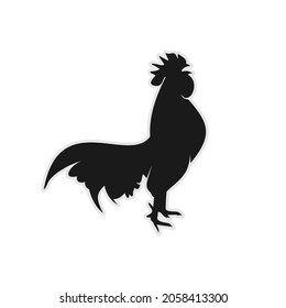 Inspiración en el diseño del logotipo de la silueta de pollo gallo de gallo de gallo de gallo