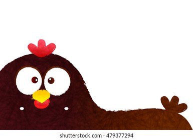 Rooster chicken greeting card background