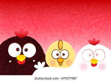Rooster chicken greeting card background