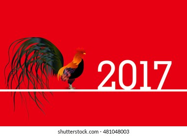 Rooster chicken greeting card background