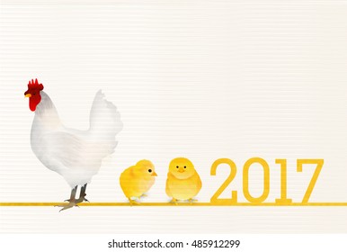 Rooster chicken greeting card background