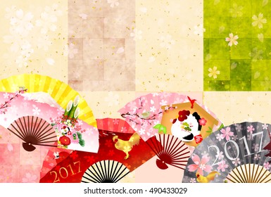 Rooster chicken greeting card background
