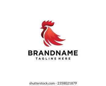 Rooster Chicken Head Logo Designs.Vector Illustration