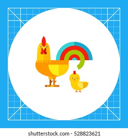 Rooster and Chicken Icon