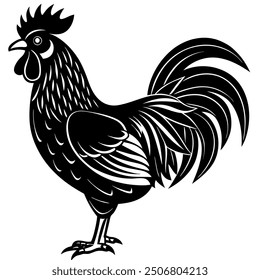 Rooster chicken isolated vector file