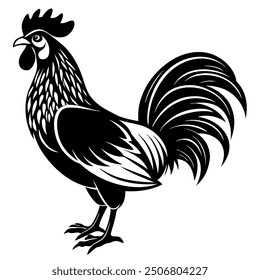 Rooster chicken isolated vector file