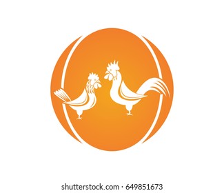 Rooster And Chicken Logo