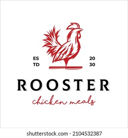Rooster Chicken Logo Design Template