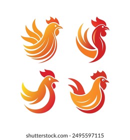 Ilustración del logotipo del pollo del gallo - ideal para el diseño de la camiseta, el diseño de la sudadera con capucha, el diseño de la cubierta de la almohada, y más