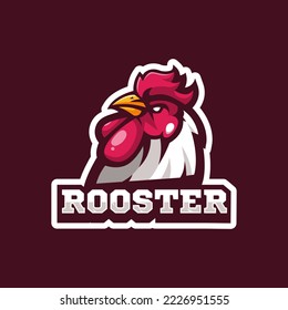 Rooster Chicken Mascot Logo Design Illustration Vector