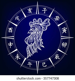 Rooster. Chinese horoscope sign