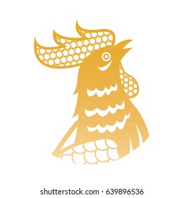 rooster for chinese new year celebration. character animal zodiac